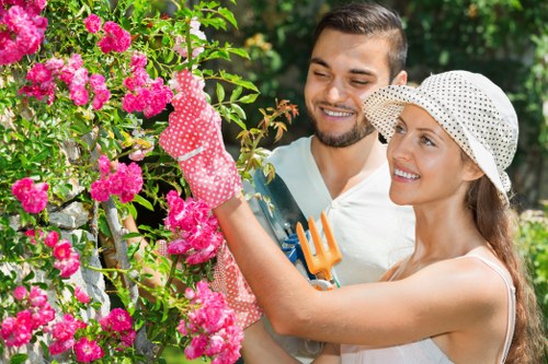 Gardeners Goddington working safely in a private garden